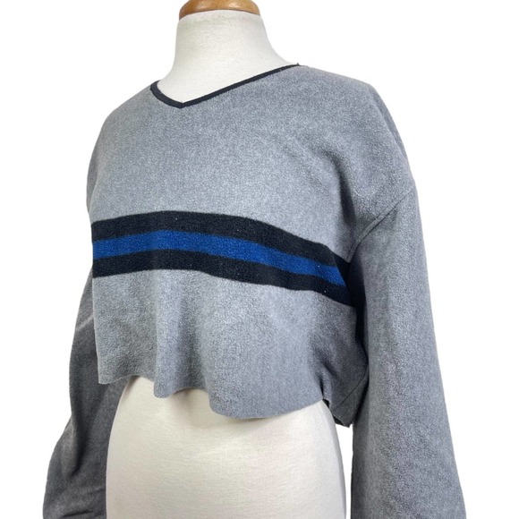 Y2k raw hem cropped oversized sweater - fall outfits - granola girl inspo - Picture 5 of 9